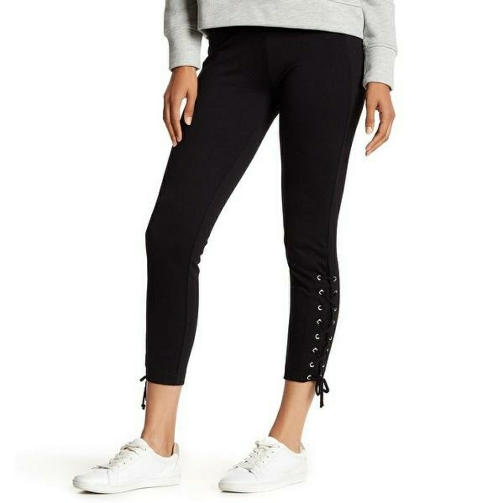 🖤 HARLOWE & GRAHAM LACE-UP GROMMET  LEGGINGS